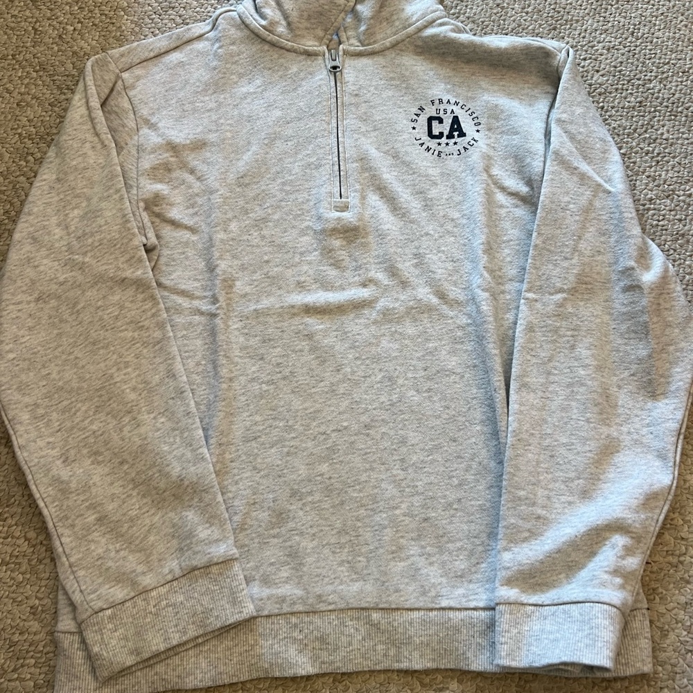 Boys Janie & Jack Gray Half-Zip Los Angeles Logo Pull-Over